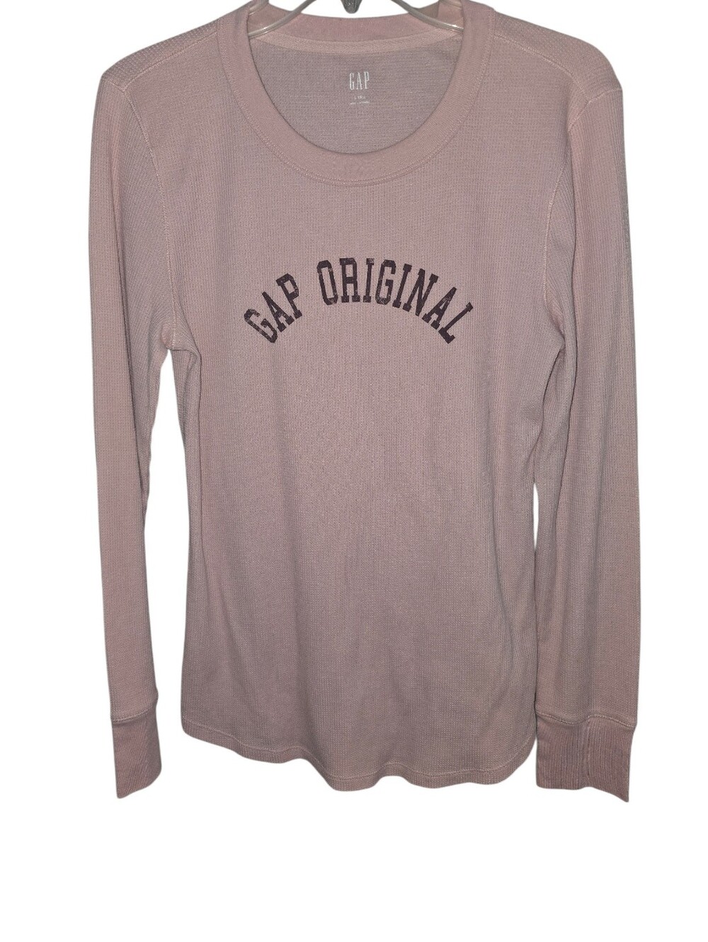GAP Original Women's Long-Sleeve Pink Thermal Top